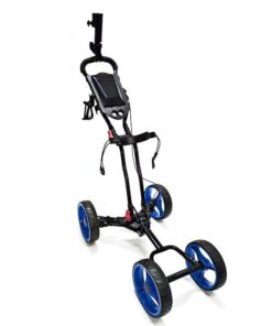 4 Wheel Golf Push Cart - Blue
