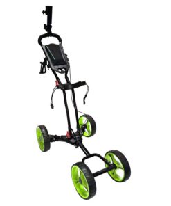 4 Wheel Golf Push Cart - Green