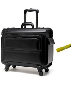 4-Wheel Laptop Pilot Case With MXM Flashlight Keyring