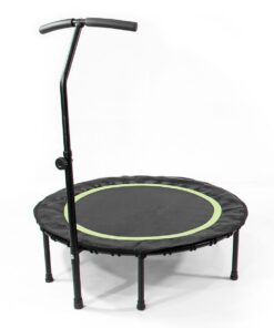 40" Fitness Trampoline with Adjustable Handle Bar Stable Rebounder Exercise - Green, Black