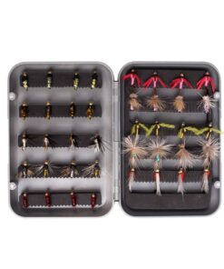 40 Pieces Insects Flies Fly Fishing Lures Bait Steel Hook With Box
