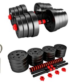 40KG Barbell and Dumbbells Weight Set Adjustable With TIT Keychain