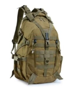 40L Rucksack Outdoor Reflective Hiking Tactical Travel Molle Backpack 900D - khakhi