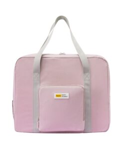 41CM Travel Duffle Bag Outdoor Sports Gym Duffle Bag Carry-on Tote Bag - Pink