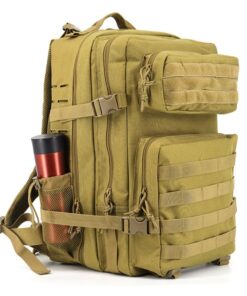 45 Litre Capacity Waterproof Custom Molle Tactical Backpack - Tan