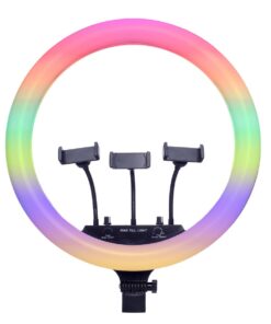 45cm MJ18 RGB LED RingFill Light/3phone holders/remote/(stand Not included)