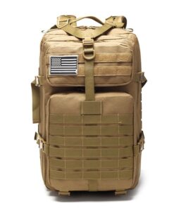 45L Hiking Backpack Military Tactical Backpack - Khaki