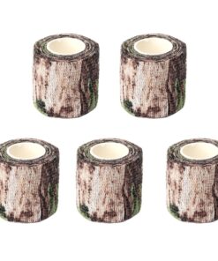 4.5m x 5cm Outdoor Elastic Camouflage Tape 5 Rolls Set for Hunting Rifle - Dead woods