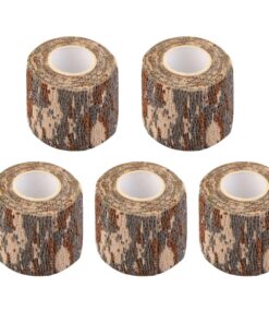 4.5m x 5cm Outdoor Elastic Camouflage Tape 5 Rolls Set for Hunting Rifle - Desert