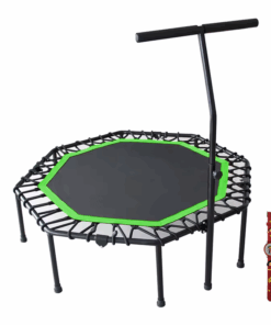 48-Inch Sports Trampoline Fitness Adjustable Handle and Watch - green