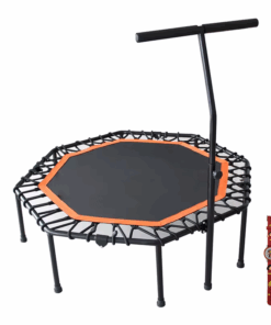 48-Inch Sports Trampoline Fitness Adjustable Handle and Watch - red