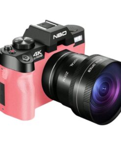 4K Digital Camera With Interchangeable Lens & CMOS Sensor - Pink