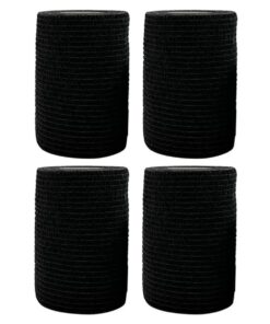 4PCs Cohesive Bandages 75mmx45mm Ankle - Black