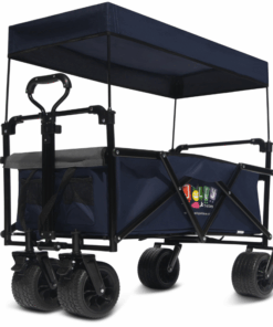 4x4 DELUXE Jolly Trolley - Versatile Beach Trolley with Canopy & Wheels - Blue