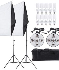 5 Bulb Photography Softbox Light Kit