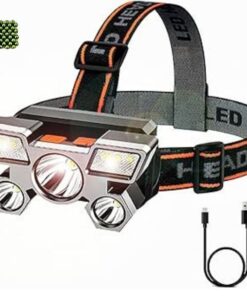 5-Core High Lumens Rechargeable Headlight And A Keyholder