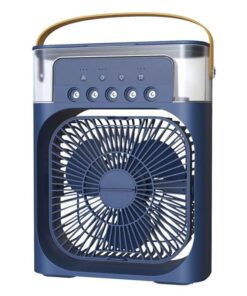 5-Hole Colourful Light Humidifier Spray Fan - Blue
