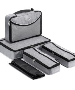 5-In-1 Travel Luggage Packing Cubes Organizers Set for Suitcases - Grey