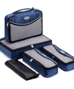 5-In-1 Travel Luggage Packing Cubes Organizers Set for Suitcases - Navy Blue