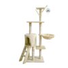 5 Layers Cat Tree Climbing Frame with Sisal Scratching Post & Hanging Toys