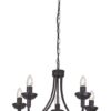 5 Light Simple Black Chandelier