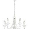 5 Light Simple Fossil White Chandelier
