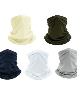 5 Pack Neck Gaiter Face Cover Mask Breathable Sun Protection Cool Windproof