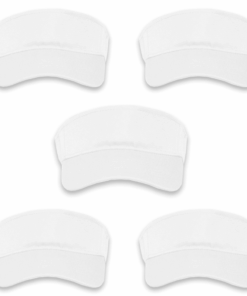 5 Pack Sun Visor - White