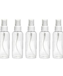 5 Pack Travel Empty 100ml Spray Pump Bottle Refillable Container