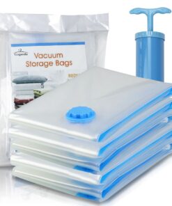5 Pack Vacuum Storage Bags for Clothes Beddings Airtight - Medium Size