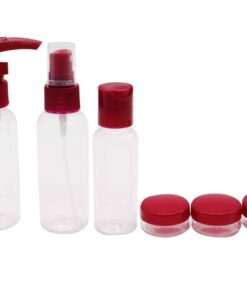 5 Piece Travel Kit (Bottles/Jars) - Maroon