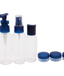5 Piece Travel Kit (Bottles/Jars) - Navy
