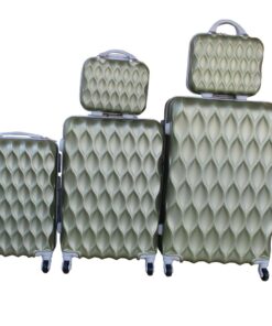 5-Piece Travel Trolley Luggage Set - Durable - Lightweight - Versatile Suitcases - Avocado