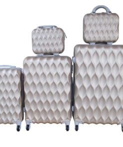 5-Piece Travel Trolley Luggage Set - Durable - Lightweight - Versatile Suitcases - Gold