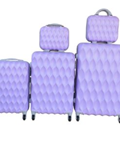 5-Piece Travel Trolley Luggage Set - Durable - Lightweight - Versatile Suitcases - Light-Purple