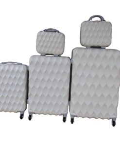 5-Piece Travel Trolley Luggage Set - Durable - Lightweight - Versatile Suitcases - White