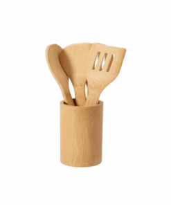 5 Pieces Bamboo Kitchen Cooking Tools Utensils Set Spatulas Spoons