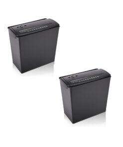 5 Sheet Shredder Strip Cut Paper Shredder with 10L Bin-Black-2pack