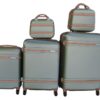 5 Suitcases Travel Trolley Luggage Set - Light Green