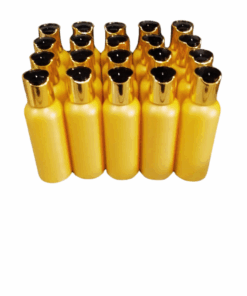 50 x 100ml Gold Luxurious HDPE Bottles With Gold and Black Caps