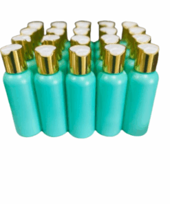 50 x 100ml Green Luxuries HDPE Bottles with Gold/White Caps