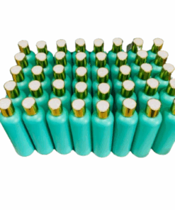50 x 250ml Green Luxurious HDPE Bottles with Gold + White Caps