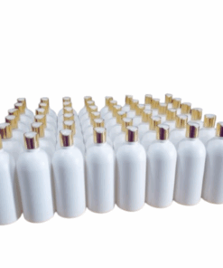50 x 500ml Luxurious Long Neck Bottles with 24/240 Gold & White Flip Caps