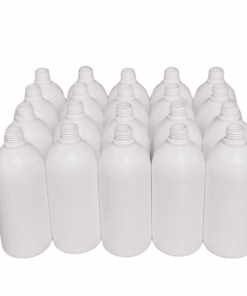 50 x 500ml White Luxurious Long Neck DPE Bottles with 24/410 mouth