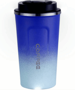 500ml Vacuum Cup Stainless Steel Temperature Display Coffee Flask - Blue