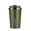 500ML Vacuum Insulated Travel Flask Mug Double Wall Leakproof Coffee Cup - Green