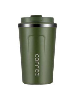 500ML Vacuum Insulated Travel Flask Mug Double Wall Leakproof Coffee Cup - Green