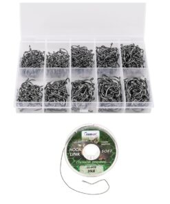 500pcs Fishing Hooks with20m 35LB Hook Link