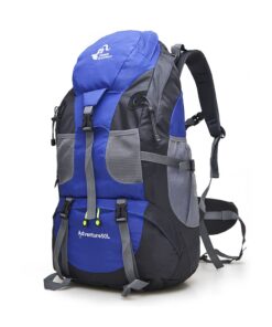 50L Large Capacity Water Resistant Outdoor Sport Daypack Hiking Backpack - Blue