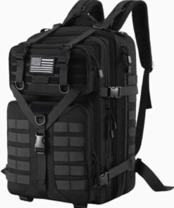 50L Outdoor Large Capacity Rucksack Military Hiking Backpack - Black